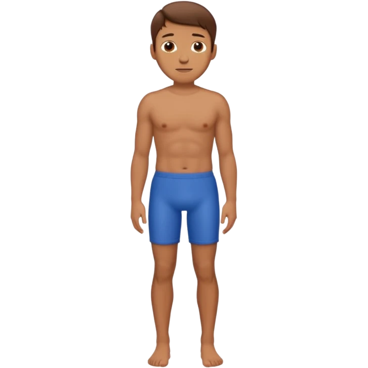 Naked man with penis between legs emoji