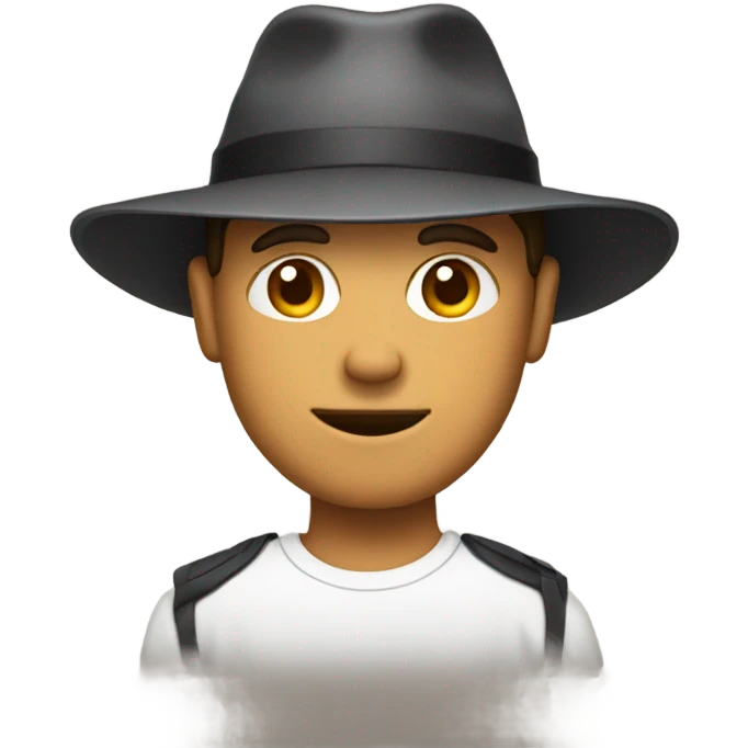 Guy wearing hat emoji