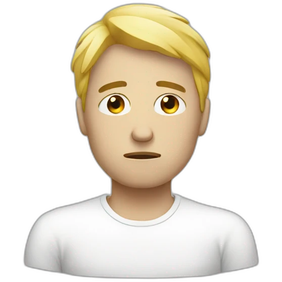 sad - man - white emoji