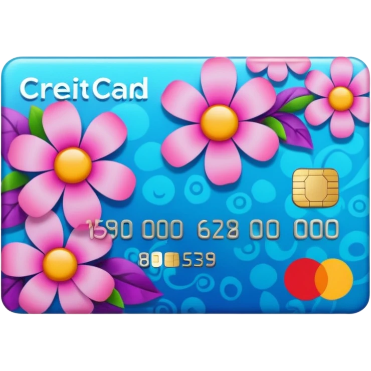 aesthetic credit card with pattern emoji