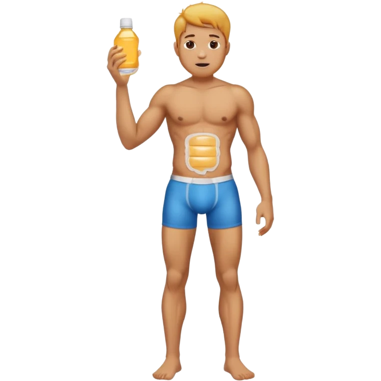 Male shirtless honey skin six pack sexy big dih lean full body without pants hold condom emoji