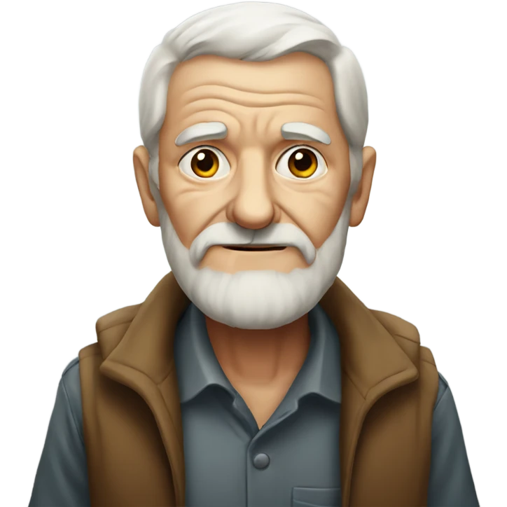 old man portrait indoors emoji