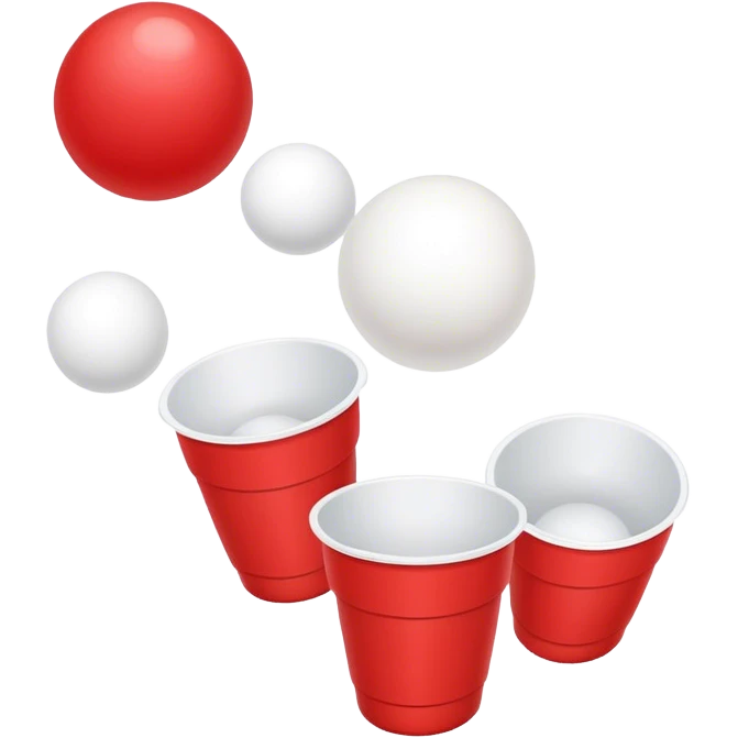 Ping pong ball in air red solo cups emoji