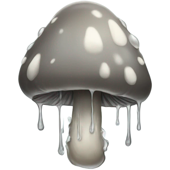 grey dripping mushroom emoji