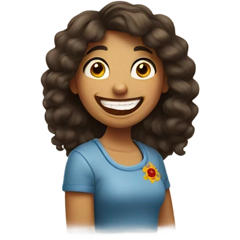 A Spanish girl chuckling  emoji