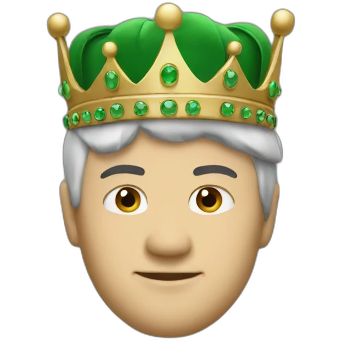 crown with green hat emoji