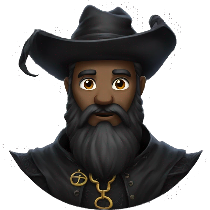 gothic sorcerer black beard emoji