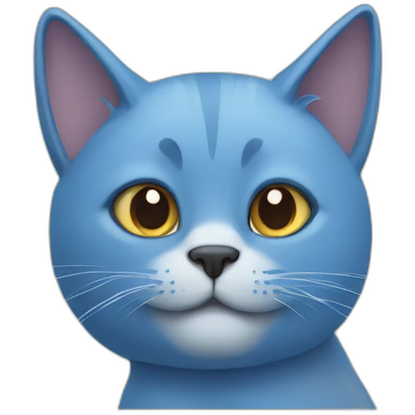 Blue cat emoji