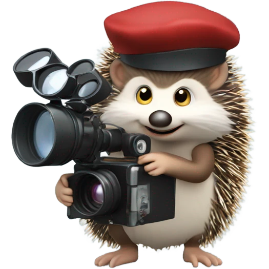 hedgehog the movie director with camera emoji