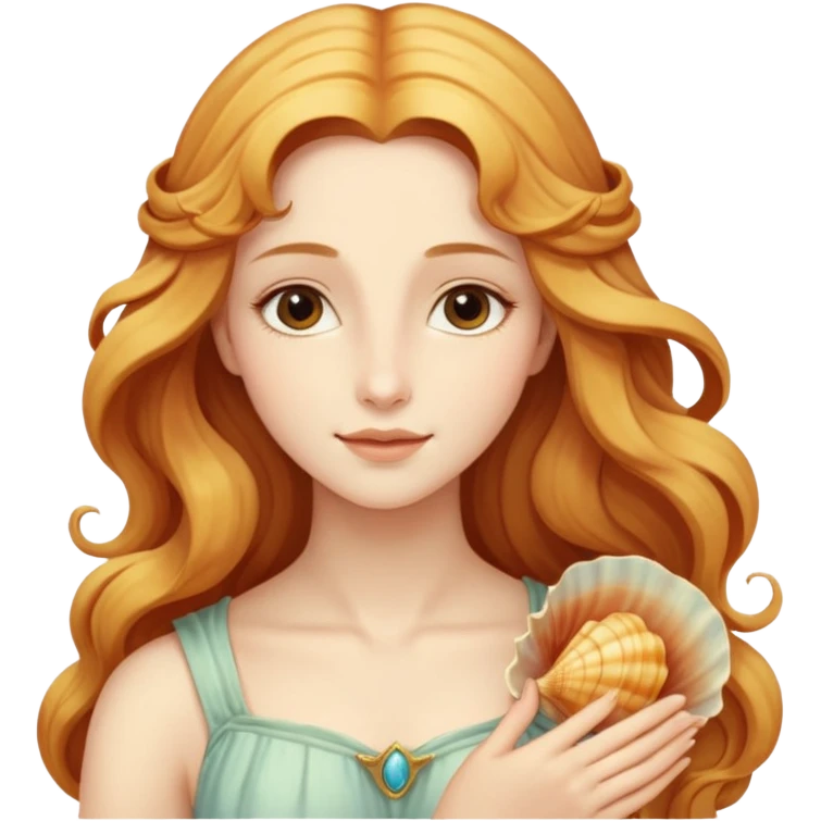 Soft, nurturing, or a bit shy. Very polite and kind. woman in a shell like venus by boticelli
more dinamic emoji emoji