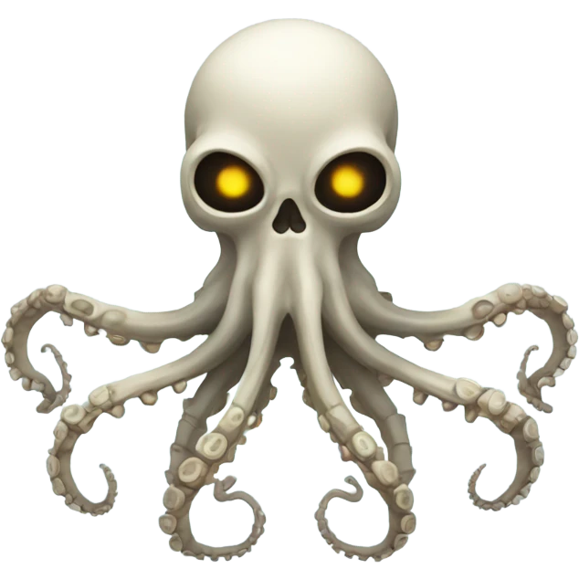 A cyborg octopus Skeleton emoji