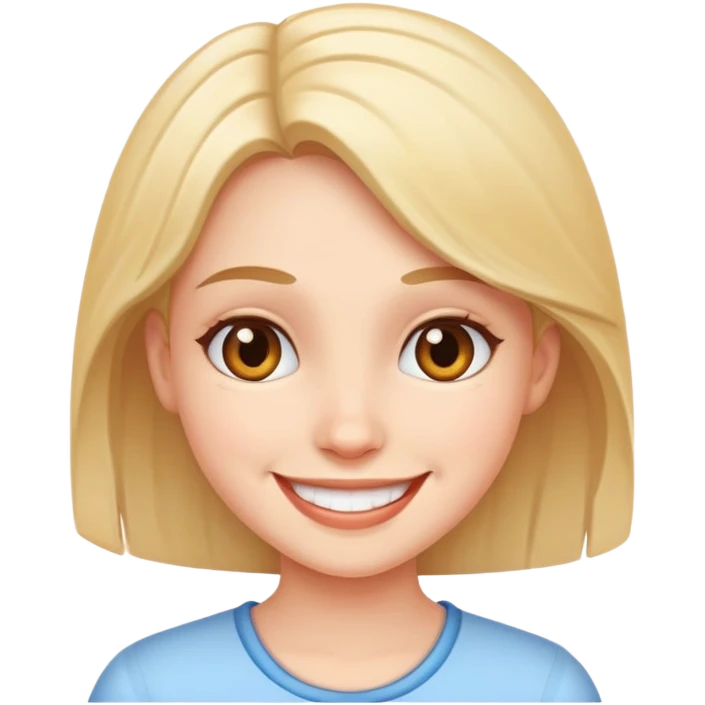 A girl saf but smiled emoji