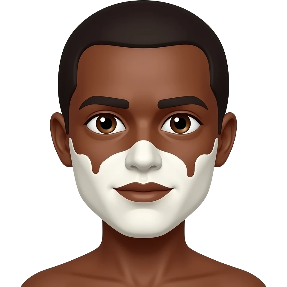 Milk on chocolate brown face emoji