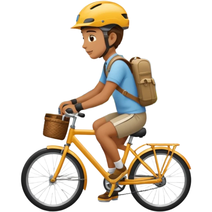 Tourist + camera strap + rental bike, City Cyclists. emoji
