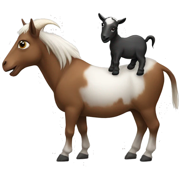 Horse and goat emoji