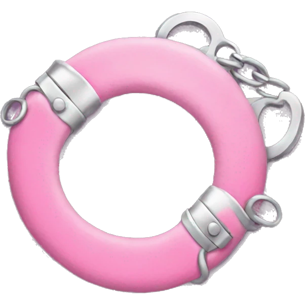 Pink Plush Handcuffs emoji