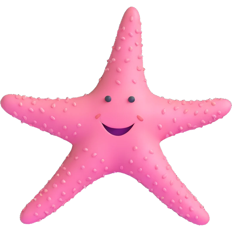 Patrick Star from SpongeBob SquarePants, 3D emoji style emoji