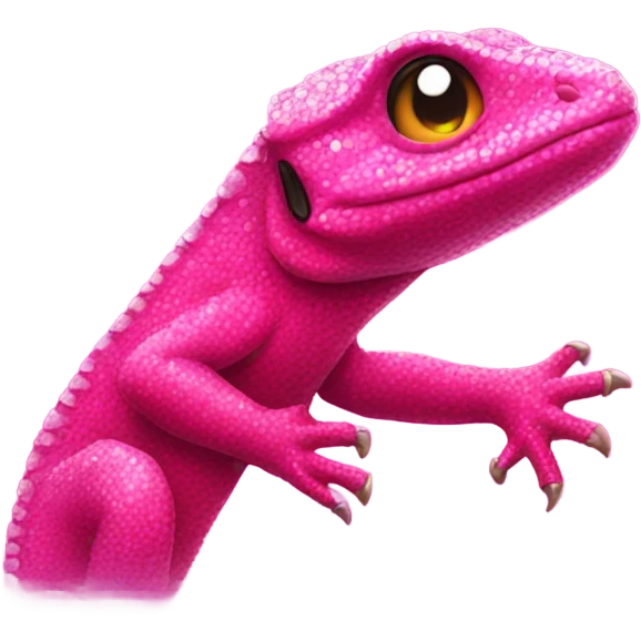 Hot pink lizard with glitter  emoji