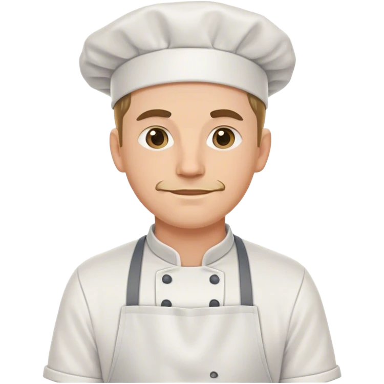 line cook white man emoji