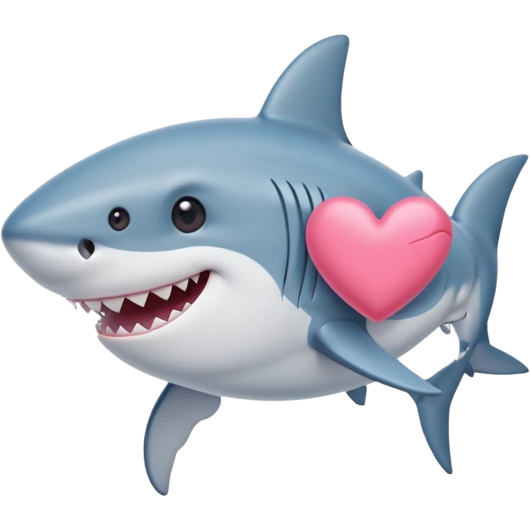 Tiburón enamorado emoji