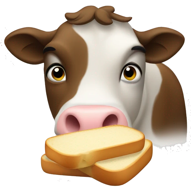  a pretty beautiful brunnete fat cow munching buttered bread emoji