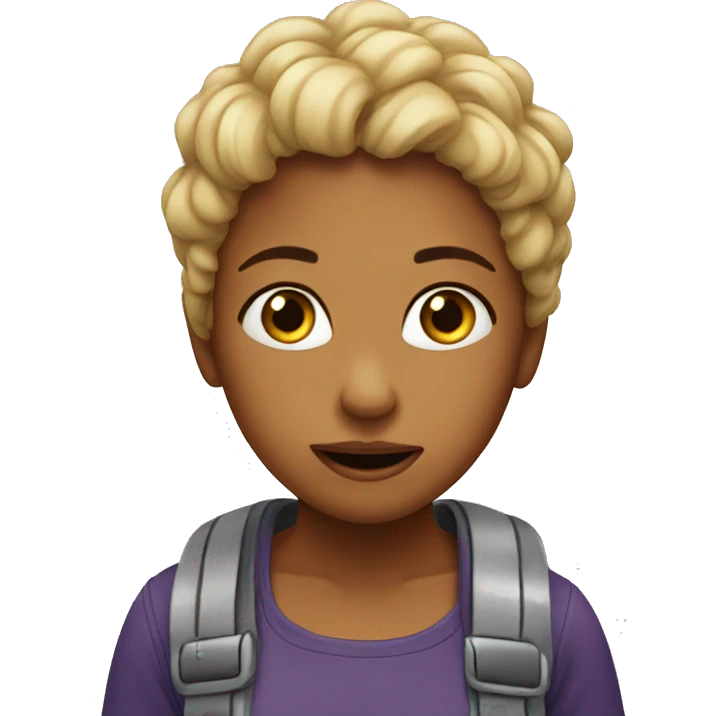 Girl is very hungry emoji