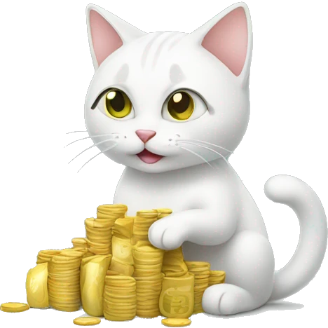 cat counting money emoji