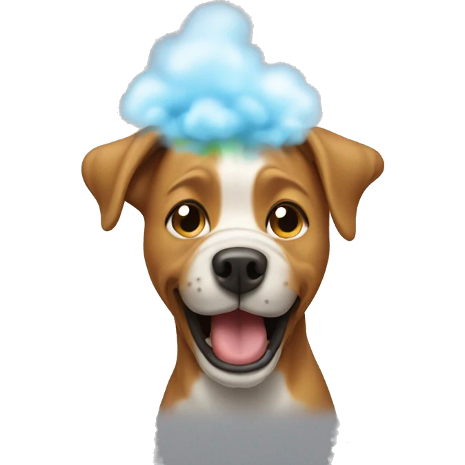 Dog farting emoji