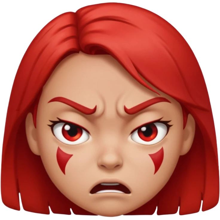redtsion angry girl ragebait red face emoji