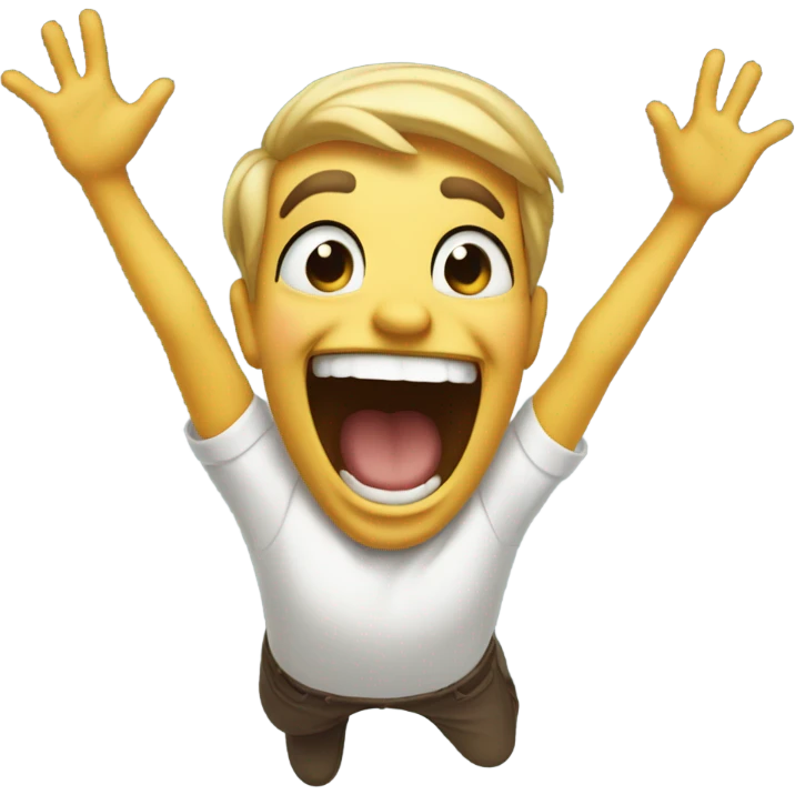 excited face with excited feet and hands emoji