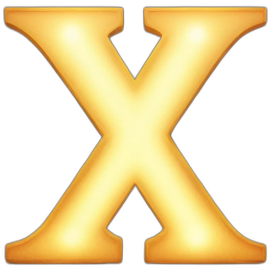 glowing Letter X emoji