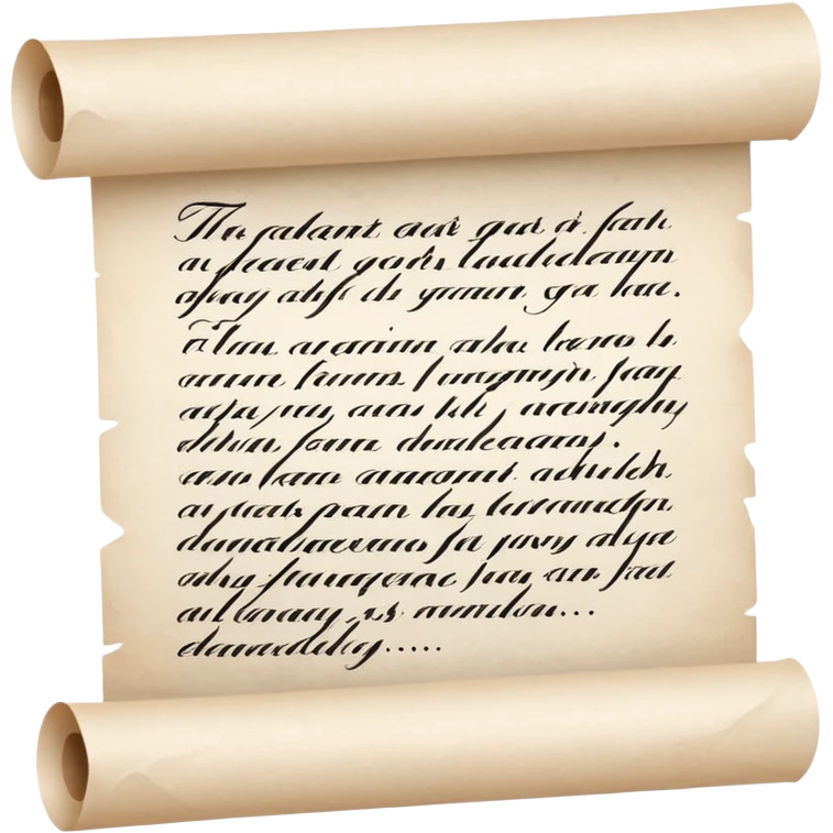 Calligraphy Paper – White parchment with black strokes. emoji