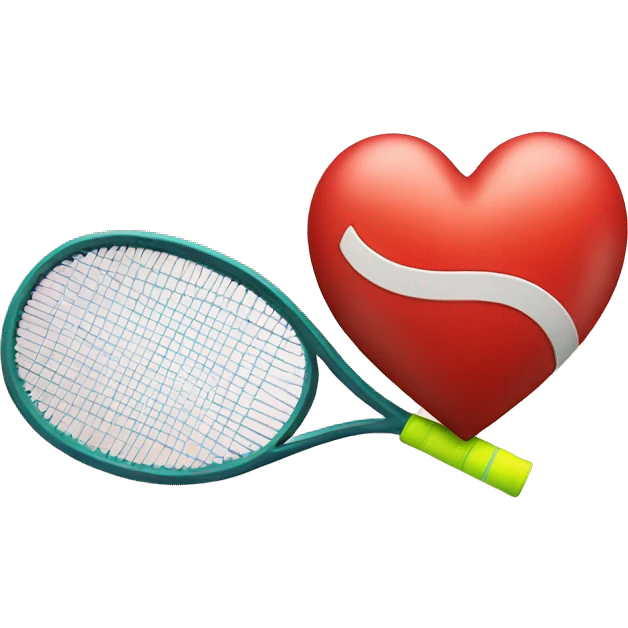 heart with a tennis racket inside  emoji