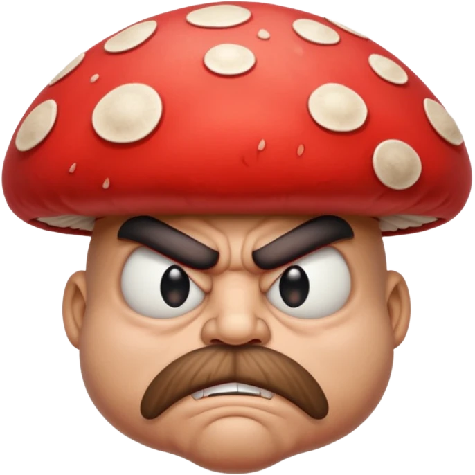 Angry mushroom man emoji
