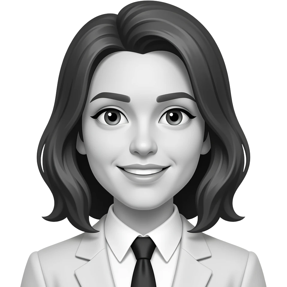 Make it black and white emoji