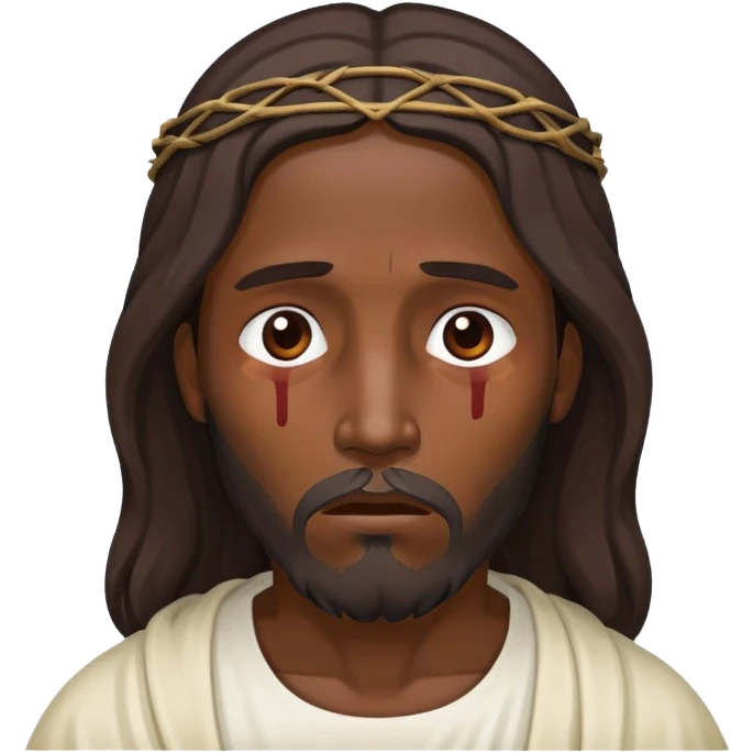 Dark skin Jesus death emoji