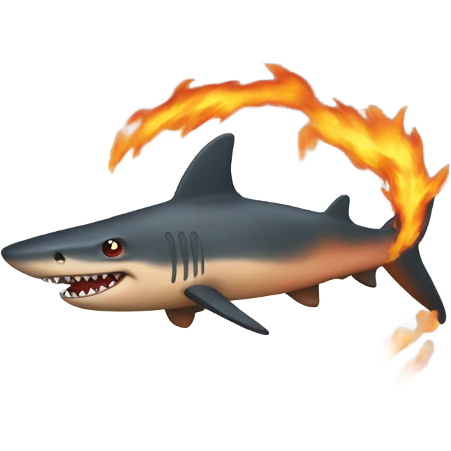 Fire shark emoji