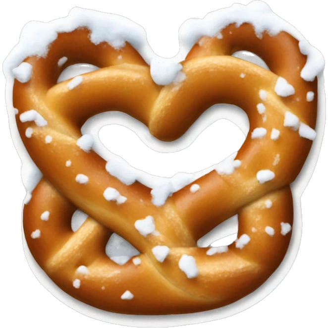 Winter pretzel emoji