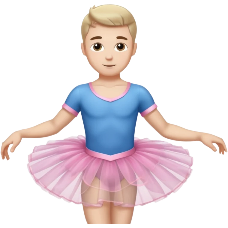 white male cop as a ballerina emoji