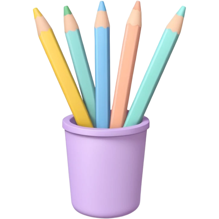 LAPIS , CANETA E REGUA EM TONS PASTEL ESCOLA COM IA E 3D emoji