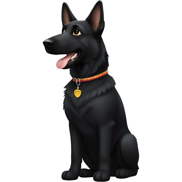 Black German shepherd emoji