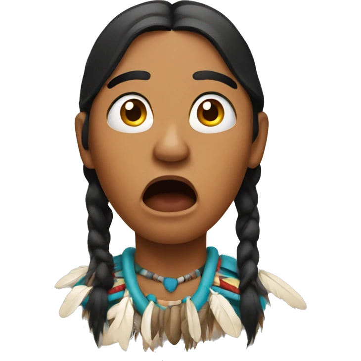 Native American shocked emoji