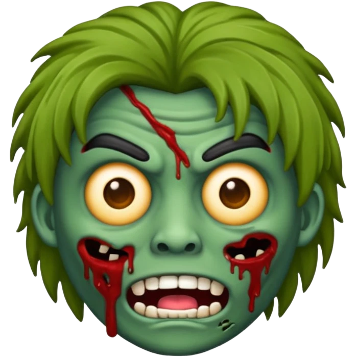 emoji de zumbi, com cabelo cacheado emoji