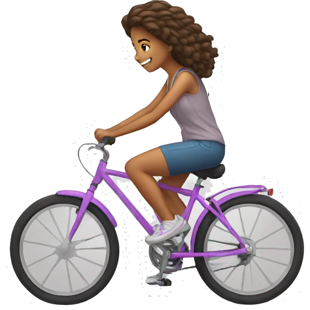 teen girl riding a bike emoji