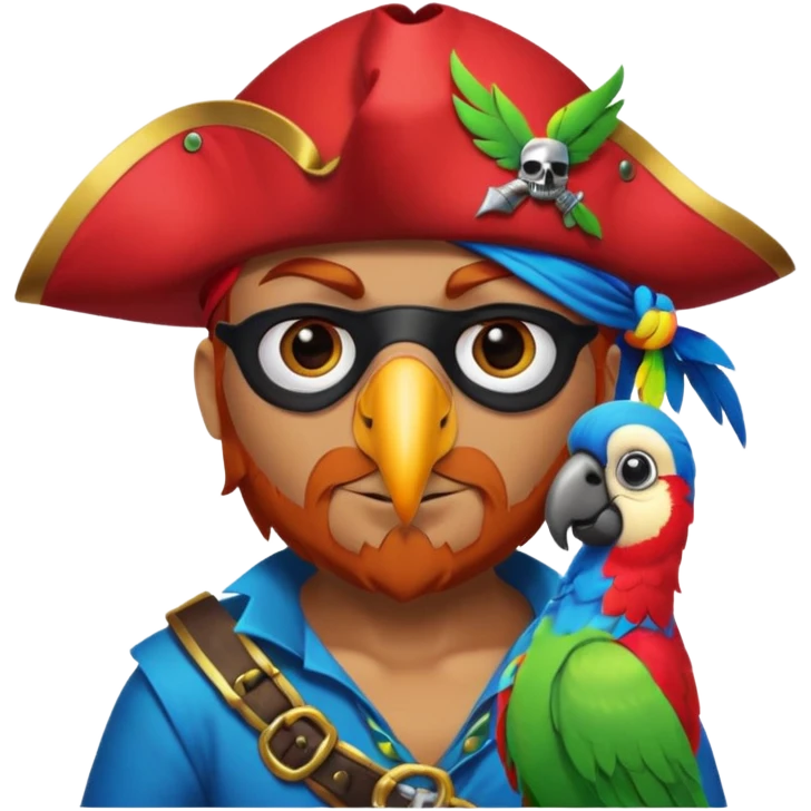 pirate and parrot emoji