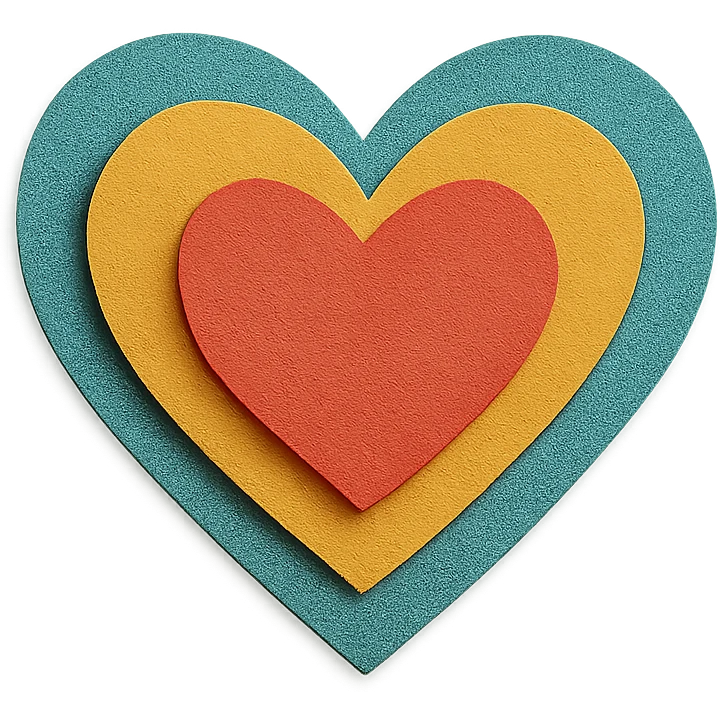 layered heart symbolizing love emoji