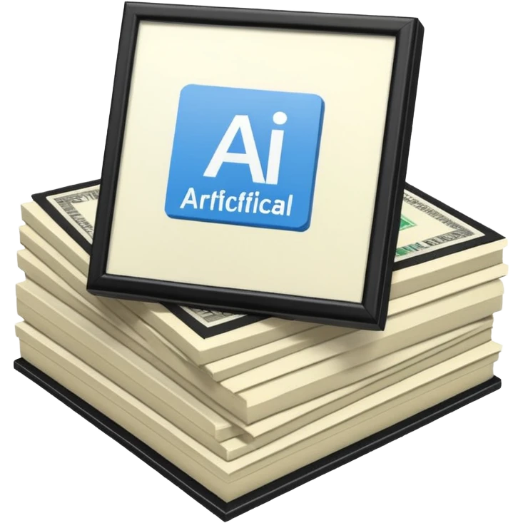 generate a small emoji for the word saying "artificial intelligence on notes" emoji