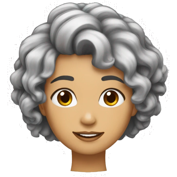 Pessoas morena cabelo enrolado americano alto emoji