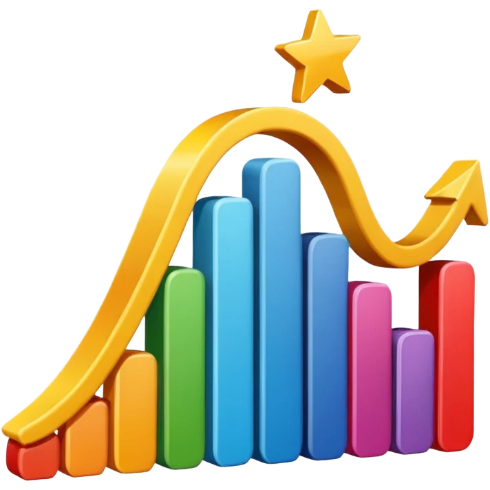 gráfico de ventas color blanco emoji