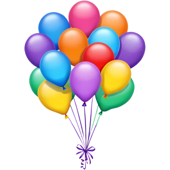 Flower baloons colorful emoji